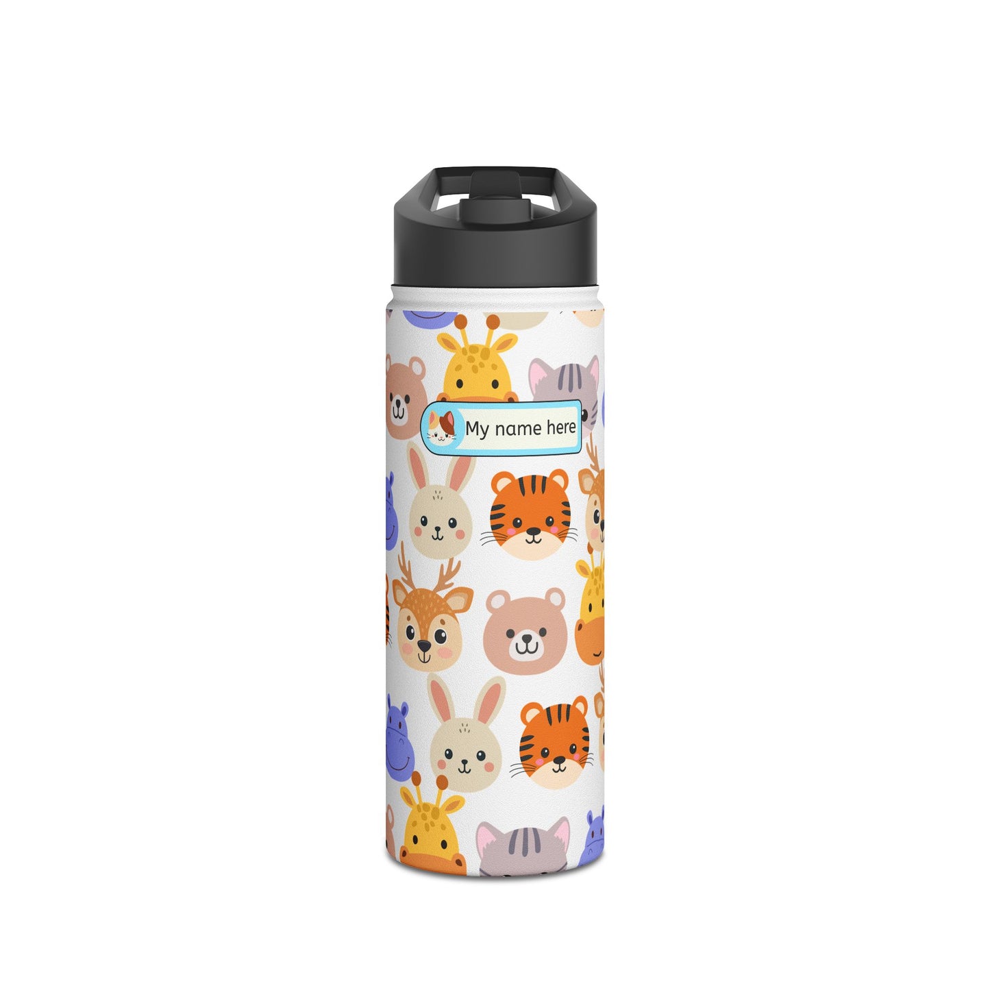 Personalized Animal Print Water Bottle
