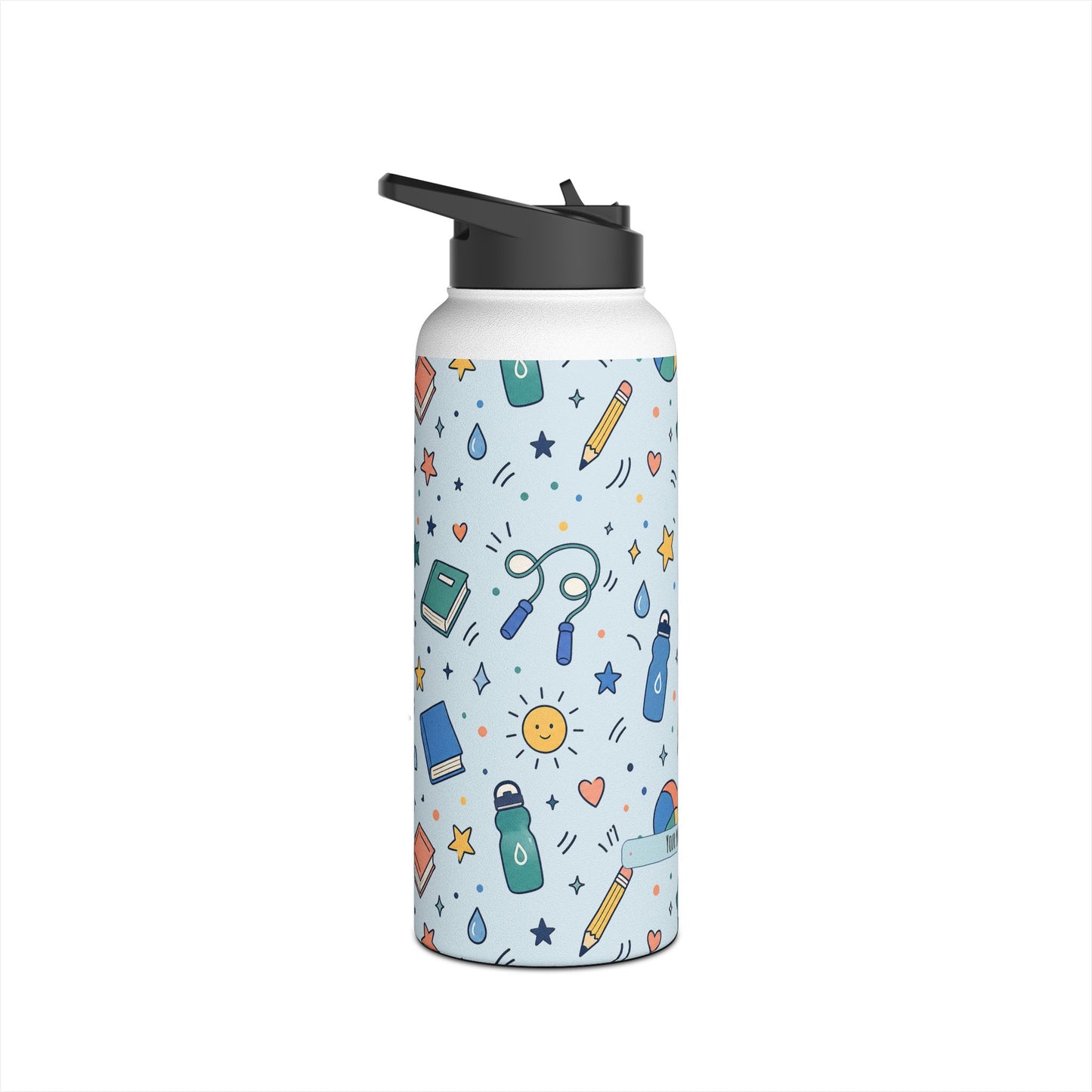 School Doodle - Stainless Steel Water Bottle