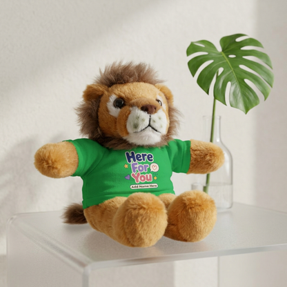 Here For You Plush Tiger — Personalized Tee Stuffed Animal