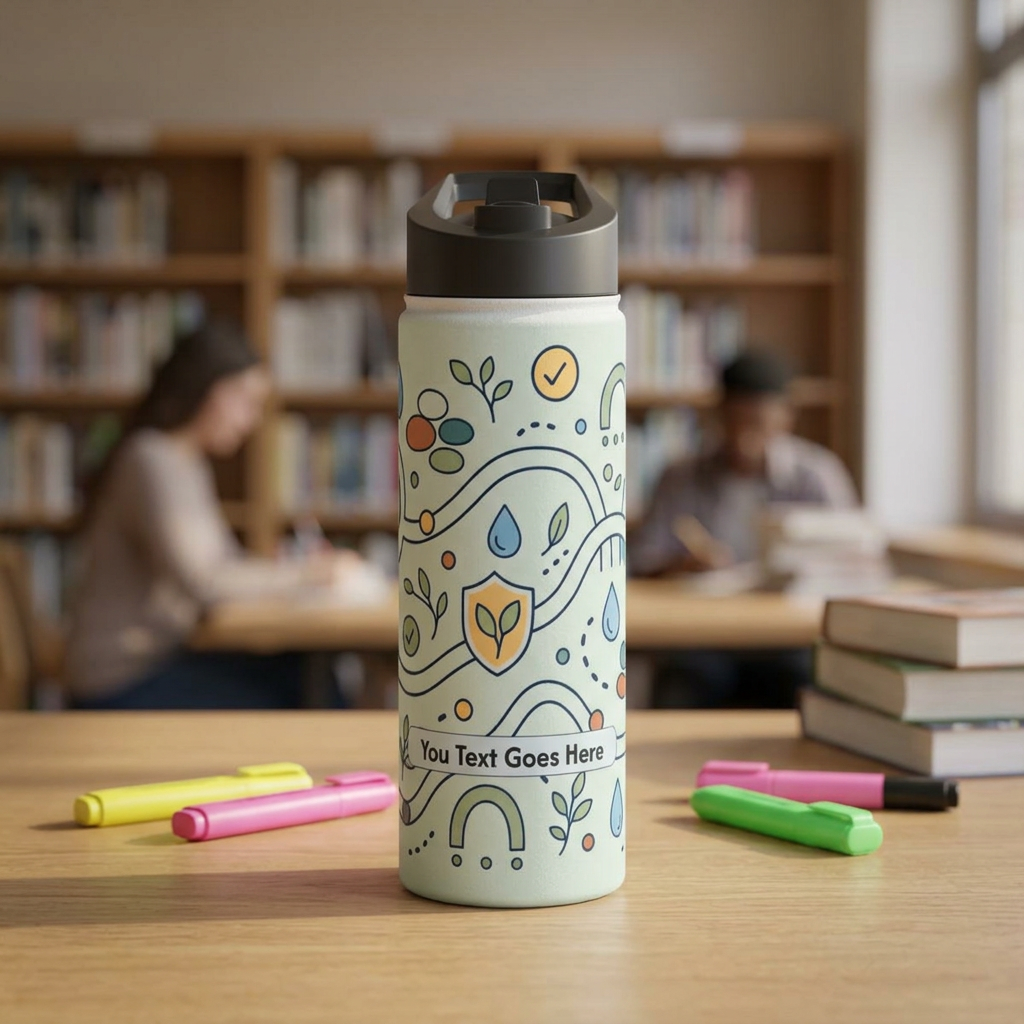 Floral Wellness - Stainless Steel Water Bottle