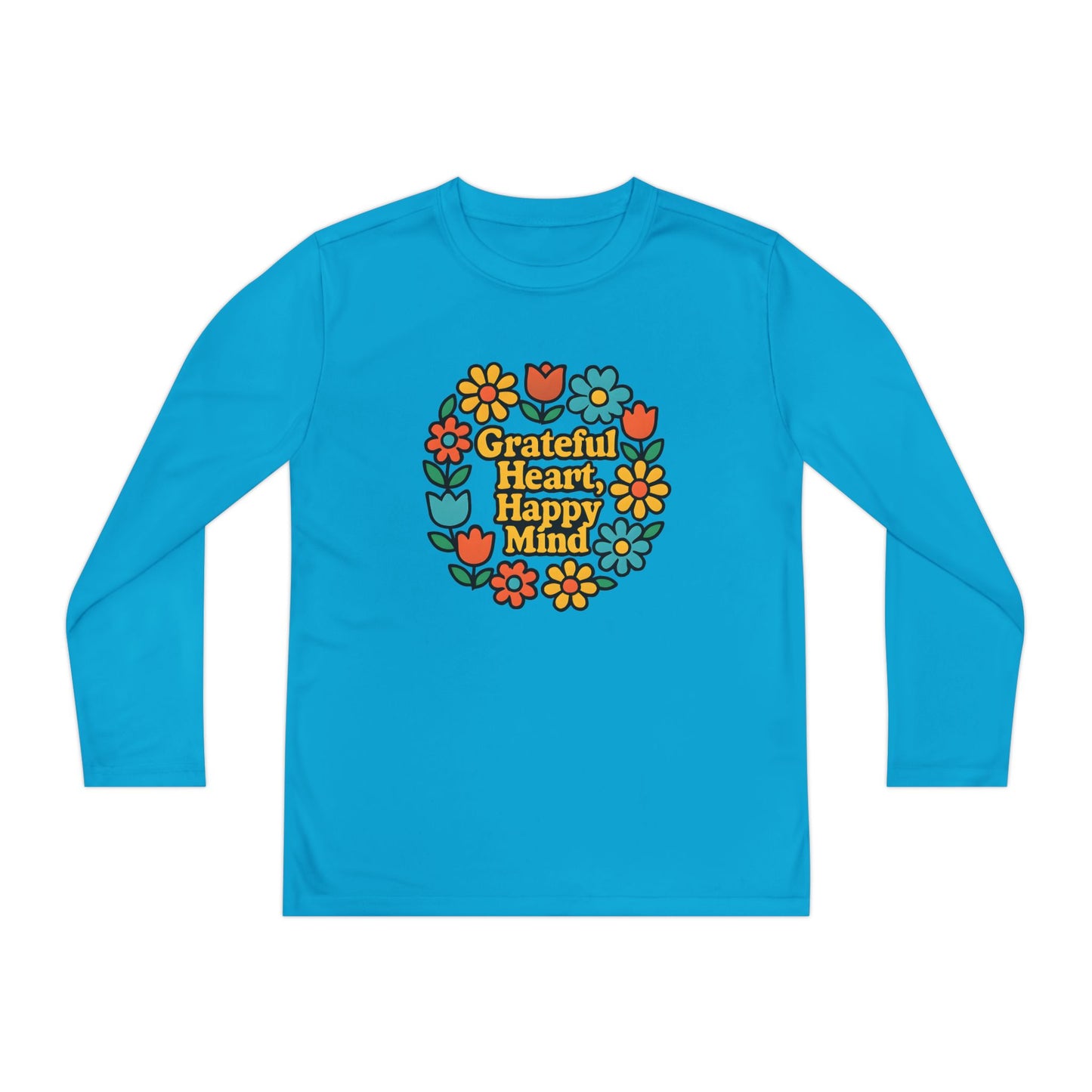 Grateful Heart Happy Mind Youth Long Sleeve Tee