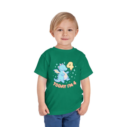 Today I'm 4 years old – Toddler Soft Cotton T-Shirt