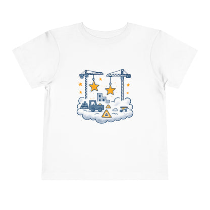 Construction Crane Stars Nursery Shirt – Toddler Soft Cotton T-Shirt