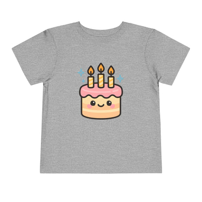 Cute Kawaii Birthday Cake – Toddler Soft Cotton T-Shirt