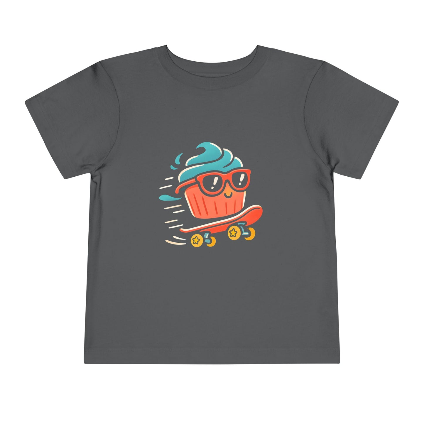 Cool Cupcake Skateboard – Toddler Soft Cotton T-Shirt