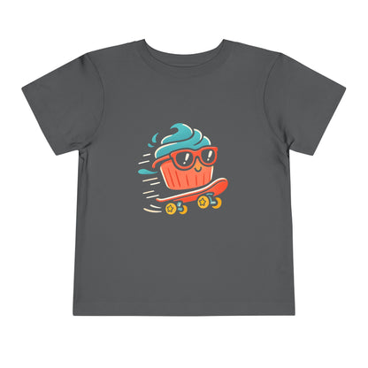 Cool Cupcake Skateboard – Toddler Soft Cotton T-Shirt