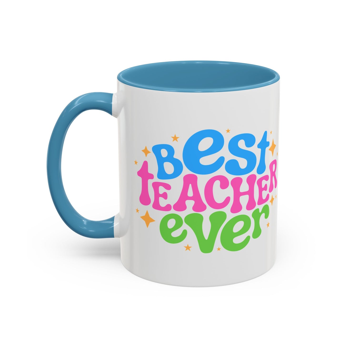 Best Teacher Ever Accent Coffee Mug - Perfect Gift for Educators | 11oz & 15oz