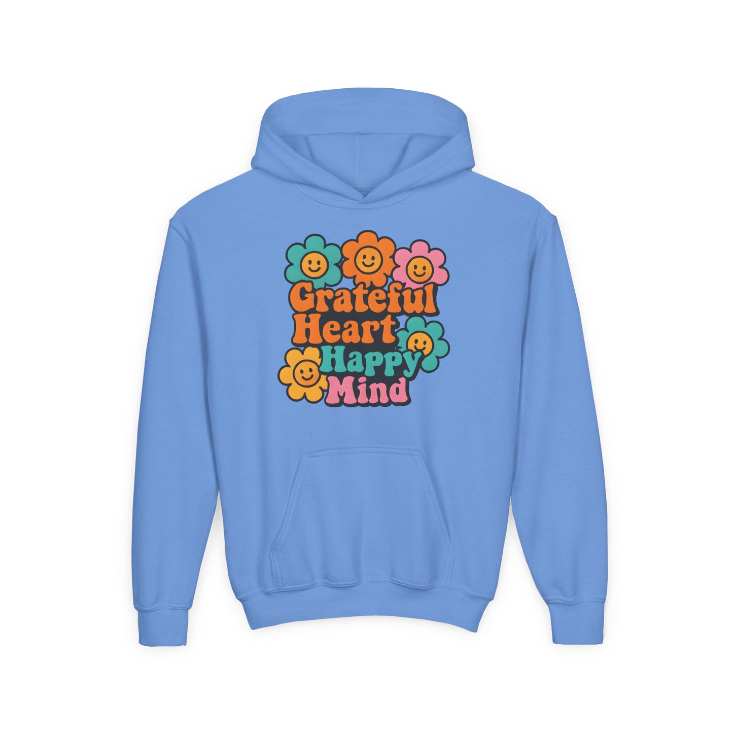 Grateful Heart, Happy Mind - Youth Hoodie