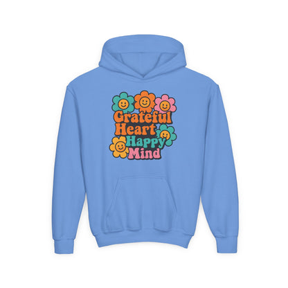 Grateful Heart, Happy Mind - Youth Hoodie