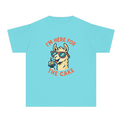 I’m Here for the Cake – Kids Relaxed Fit T-Shirt