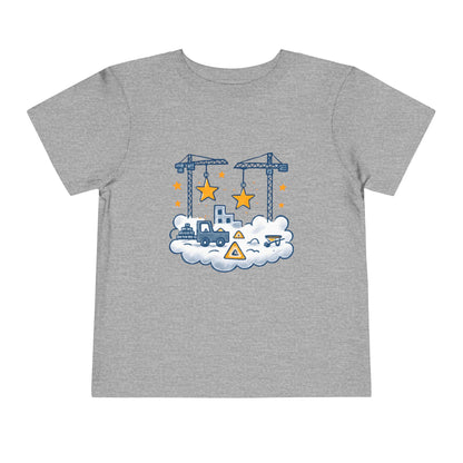 Construction Crane Stars Nursery Shirt – Toddler Soft Cotton T-Shirt