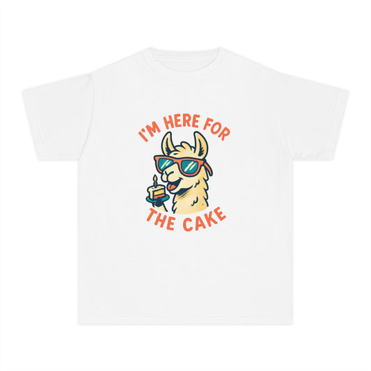 I’m Here for the Cake – Kids Relaxed Fit T-Shirt
