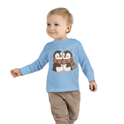 Penguin Hug Toddler Long Sleeve Tee