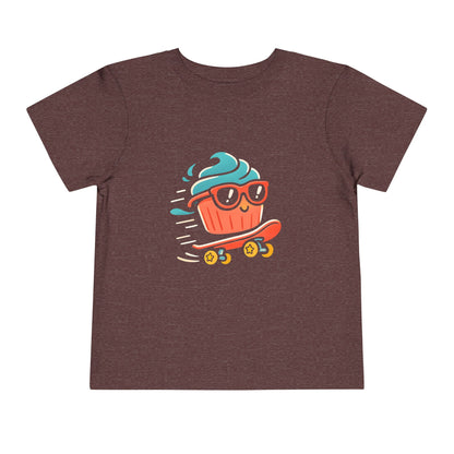 Cool Cupcake Skateboard – Toddler Soft Cotton T-Shirt