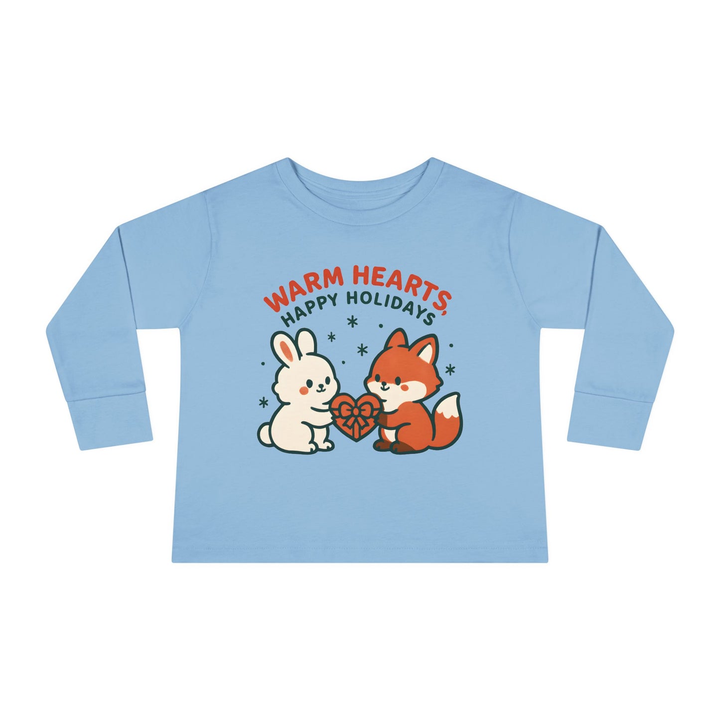 Warm Hearts, Happy Holidays Toddler Long Sleeve Tee