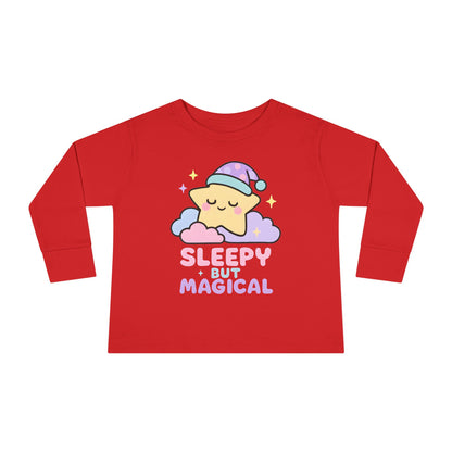 Sleepy But Magical Toddler Long Sleeve Tee