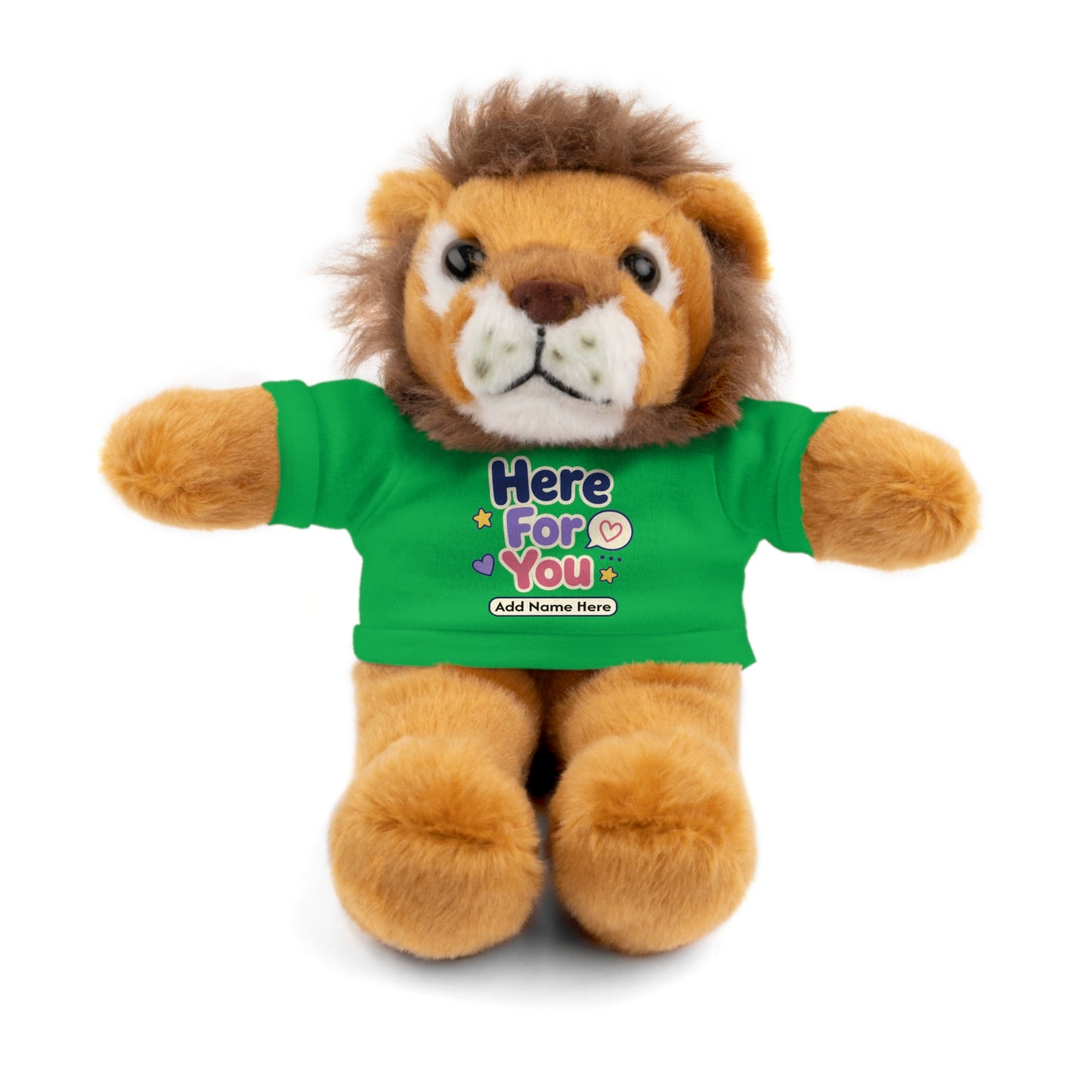 Here For You Plush Tiger — Personalized Tee Stuffed Animal