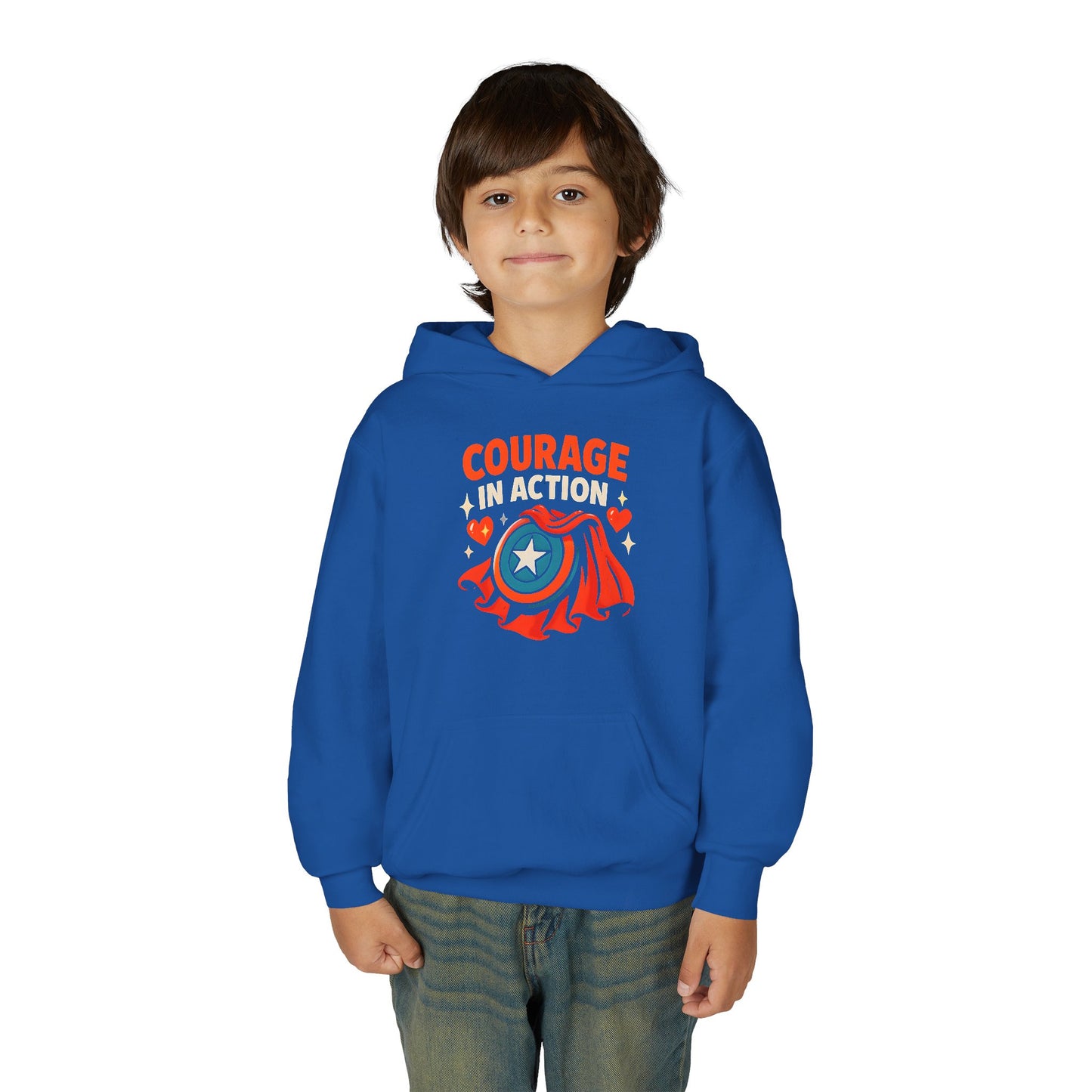 Youth Courage In Action Hooded sweatshirt