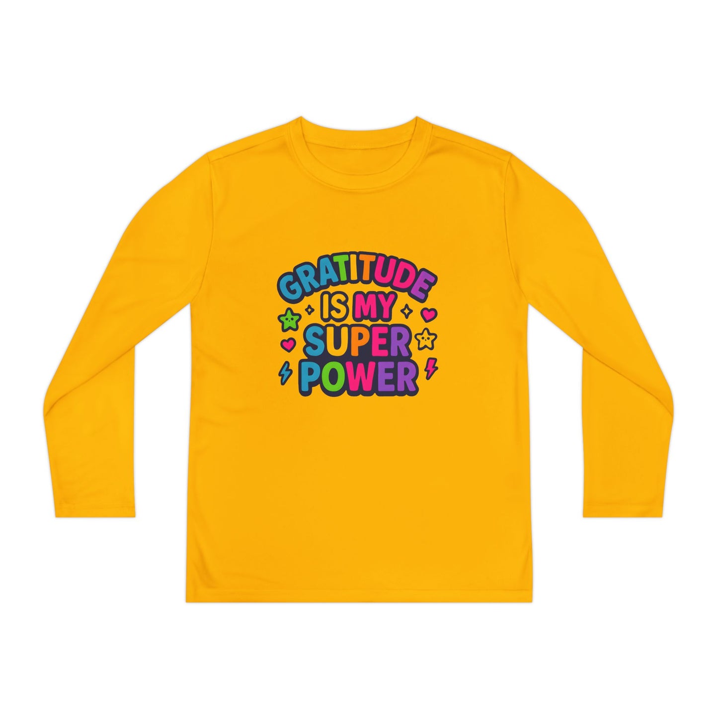 Gratitude Is My Super Power Youth Long Sleeve Tee