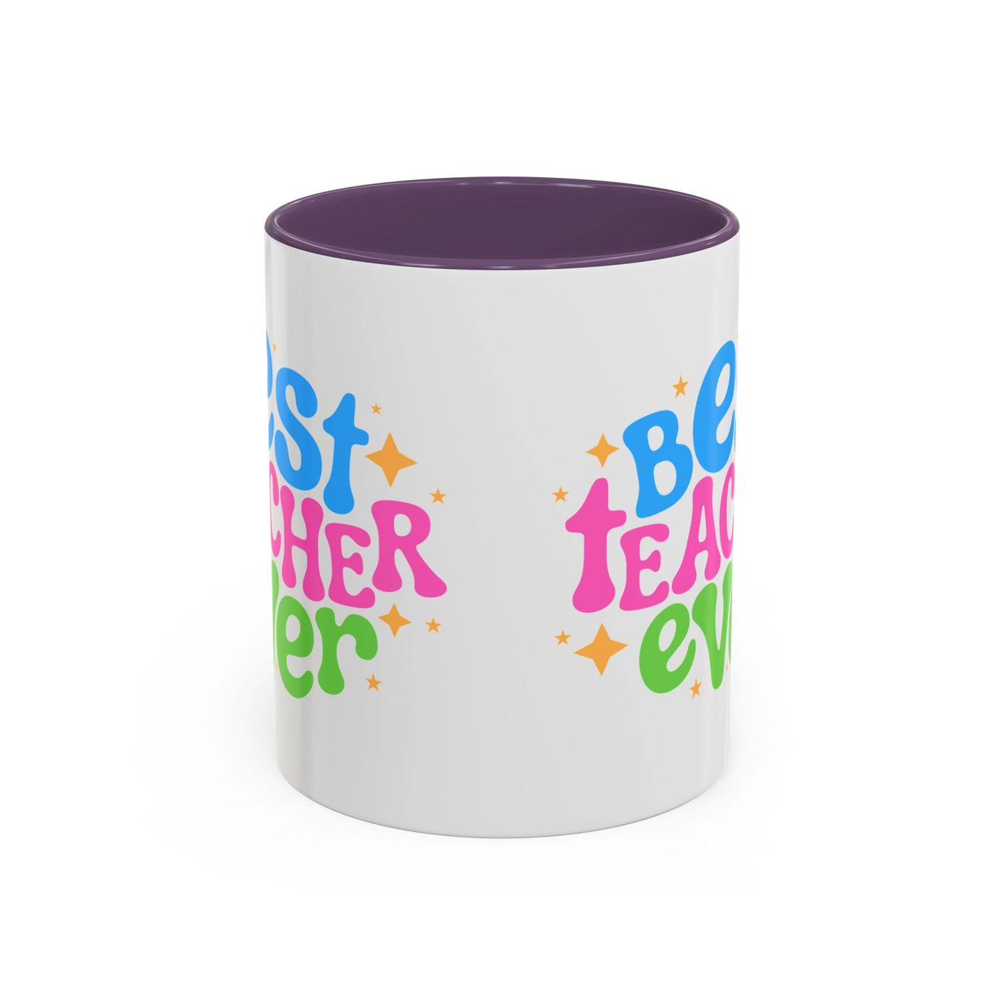 Best Teacher Ever Accent Coffee Mug - Perfect Gift for Educators | 11oz & 15oz