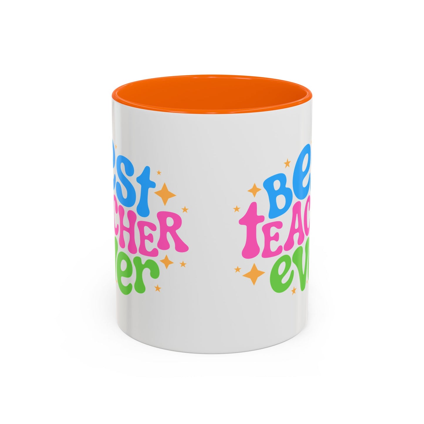 Best Teacher Ever Accent Coffee Mug - Perfect Gift for Educators | 11oz & 15oz