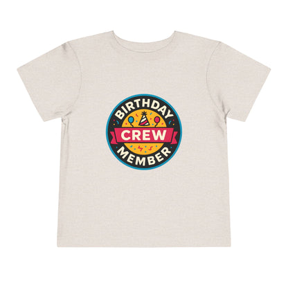Birthday Crew Member – Toddler Soft Cotton T-Shirt