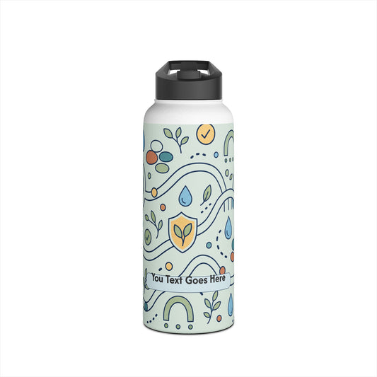 Floral Wellness - Stainless Steel Water Bottle