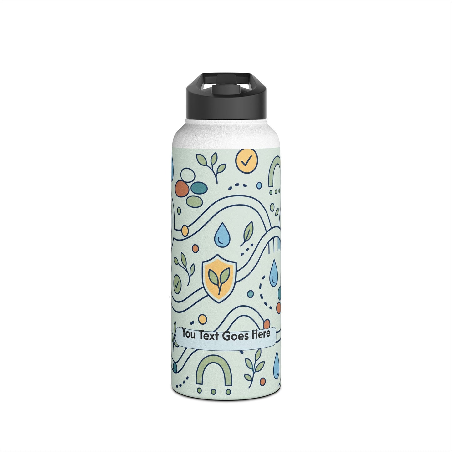 Floral Wellness - Stainless Steel Water Bottle