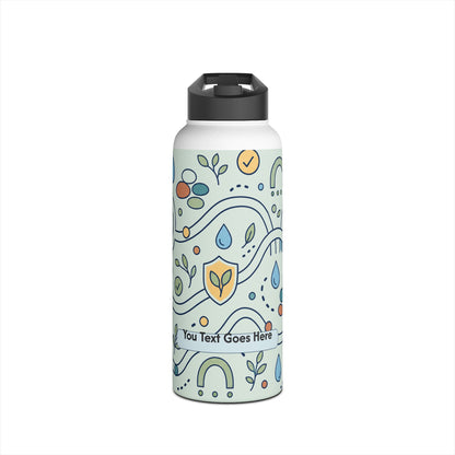 Floral Wellness - Stainless Steel Water Bottle