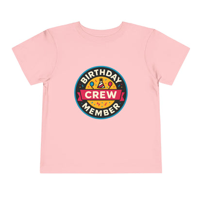 Birthday Crew Member – Toddler Soft Cotton T-Shirt