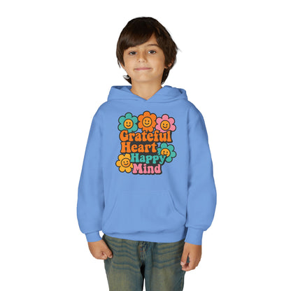 Grateful Heart, Happy Mind - Youth Hoodie