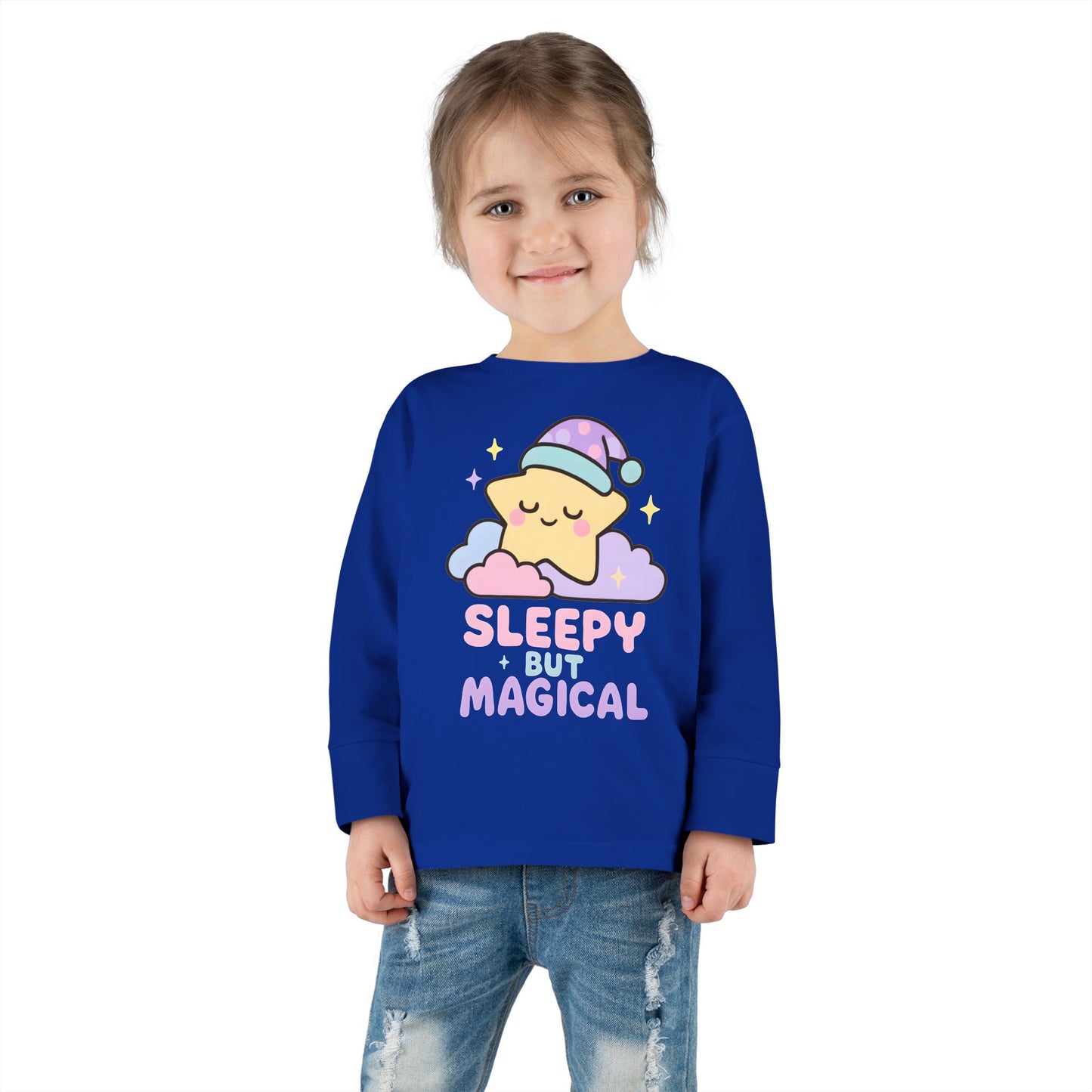 Sleepy But Magical Toddler Long Sleeve Tee