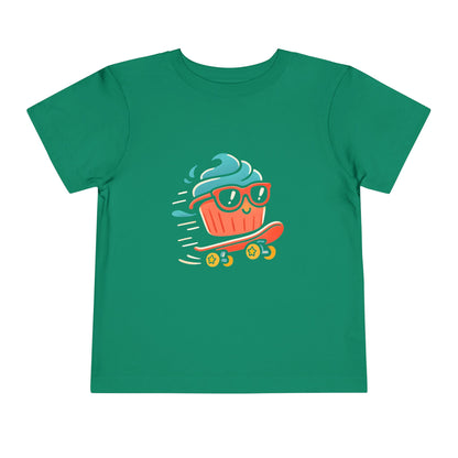 Cool Cupcake Skateboard – Toddler Soft Cotton T-Shirt