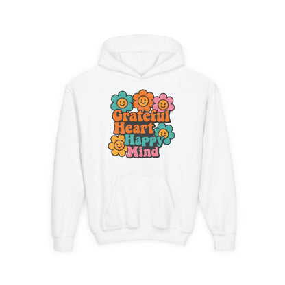 Grateful Heart, Happy Mind - Youth Hoodie