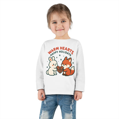 Warm Hearts, Happy Holidays Toddler Long Sleeve Tee
