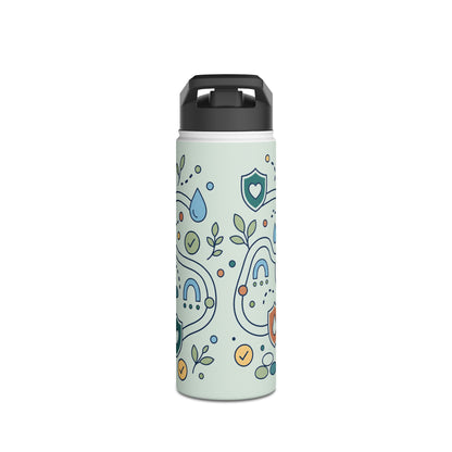 Floral Wellness - Stainless Steel Water Bottle