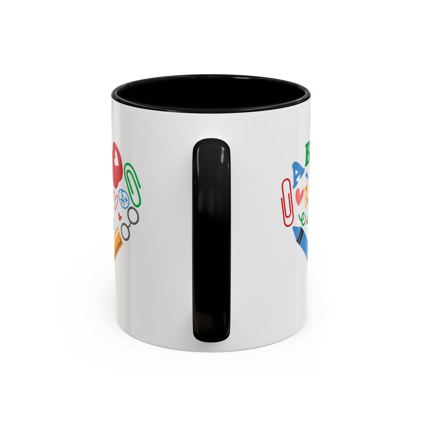 Back to School Teacher's Heart Coffee Mug - Colorful Classroom Design