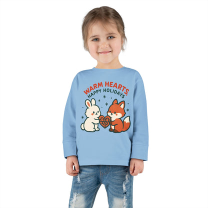 Warm Hearts, Happy Holidays Toddler Long Sleeve Tee