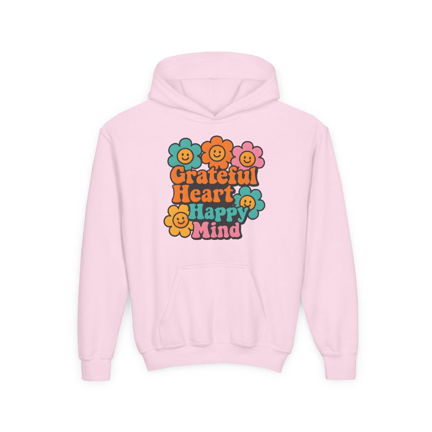 Grateful Heart, Happy Mind - Youth Hoodie