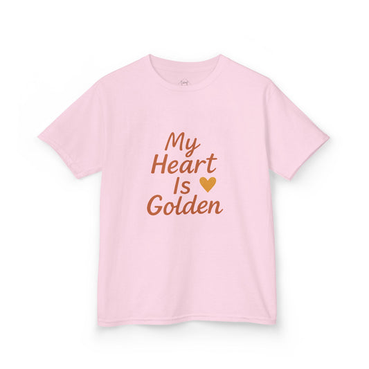 "My Heart Is Golden" – Kids Classic Cotton T-Shirt