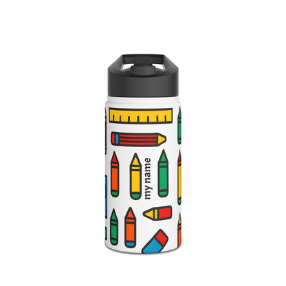 Colorful School Supplies Stainless Steel Water Bottle