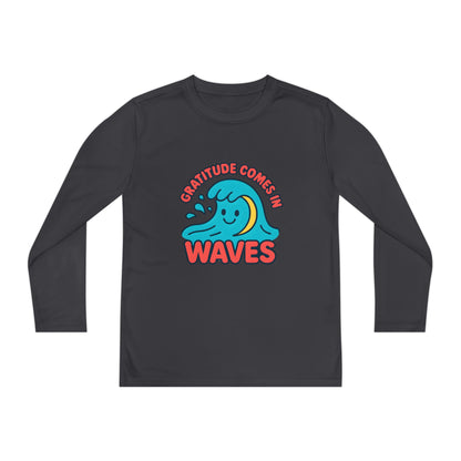 Gratitude Comes in Waves Youth Long Sleeve Tee