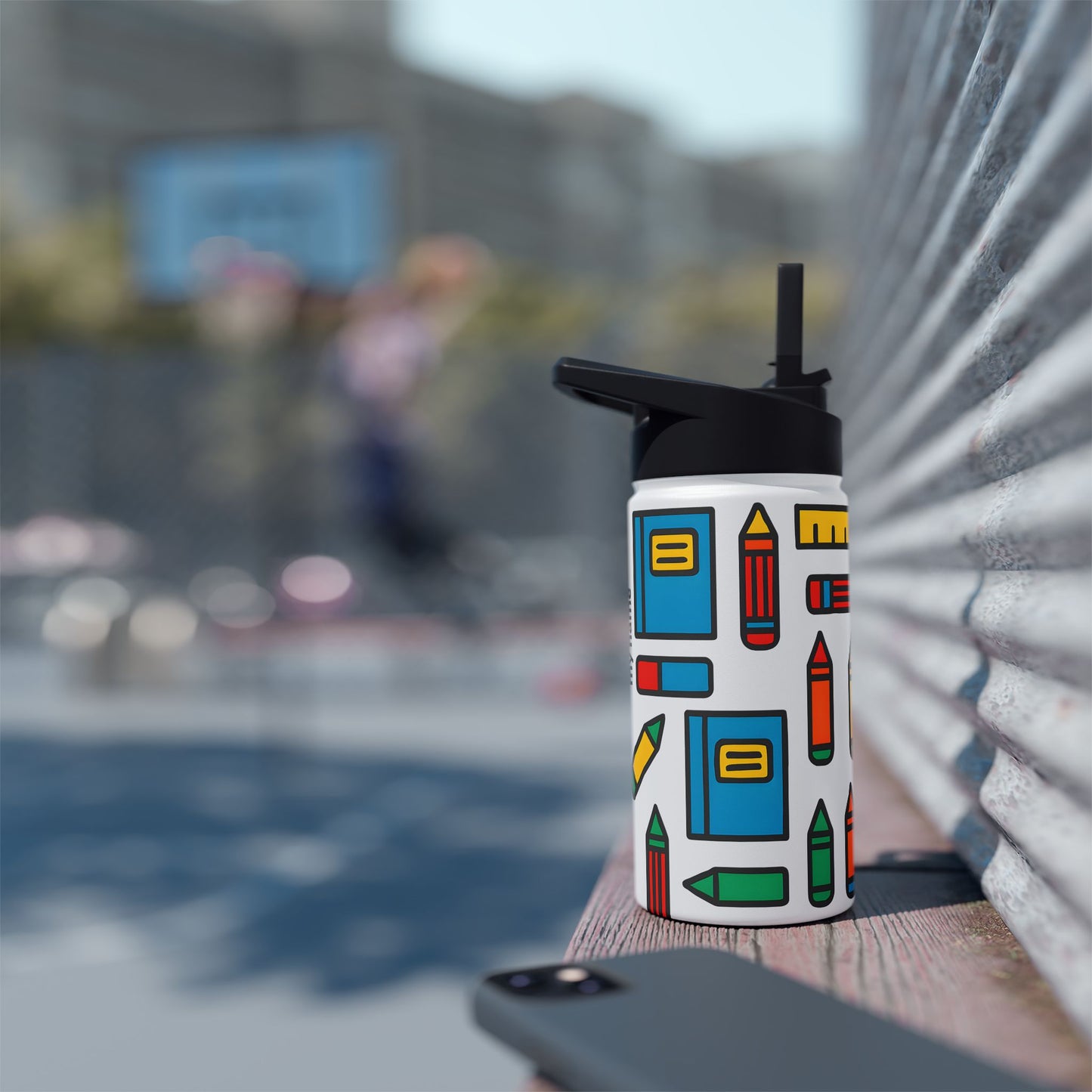 Colorful School Supplies Stainless Steel Water Bottle