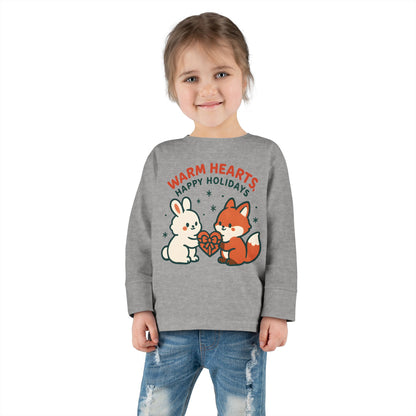 Warm Hearts, Happy Holidays Toddler Long Sleeve Tee