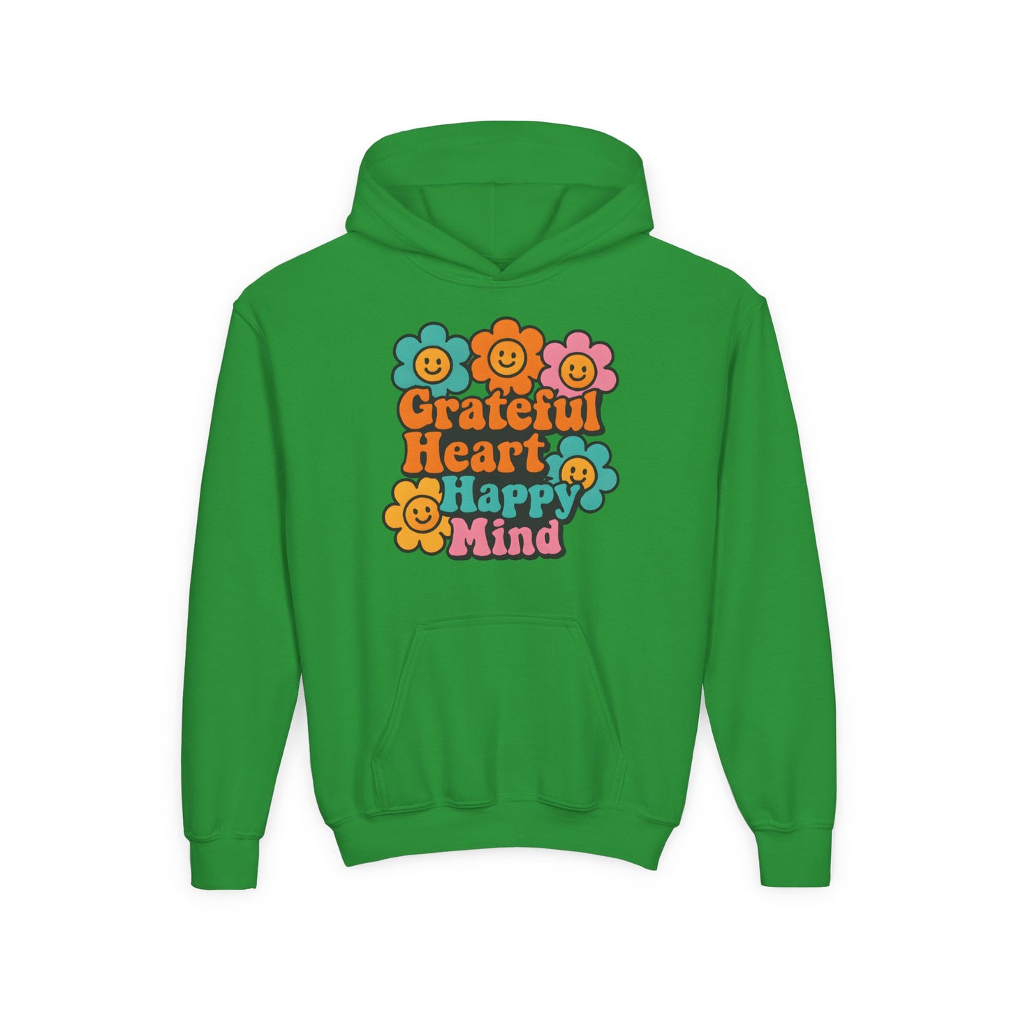 Grateful Heart, Happy Mind - Youth Hoodie