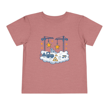 Construction Crane Stars Nursery Shirt – Toddler Soft Cotton T-Shirt
