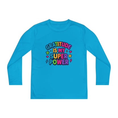 Gratitude Is My Super Power Youth Long Sleeve Tee