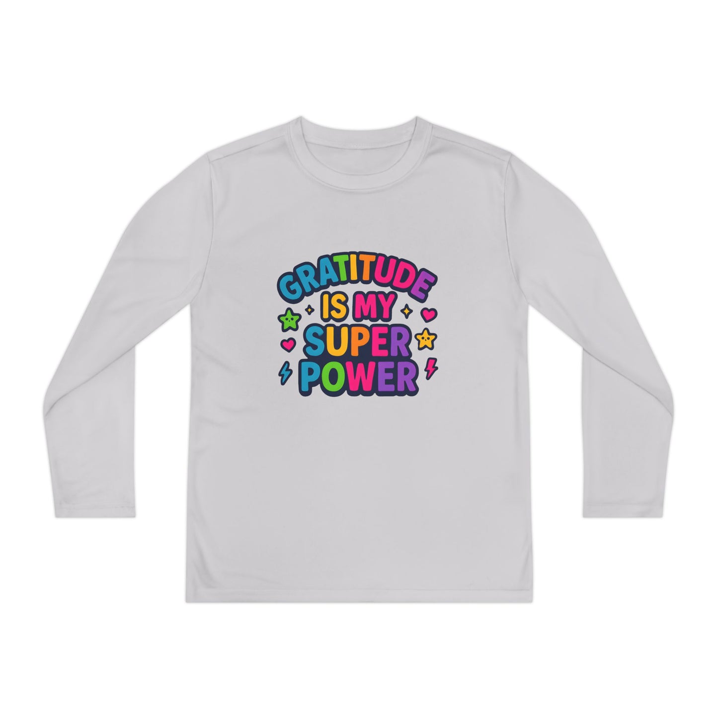 Gratitude Is My Super Power Youth Long Sleeve Tee