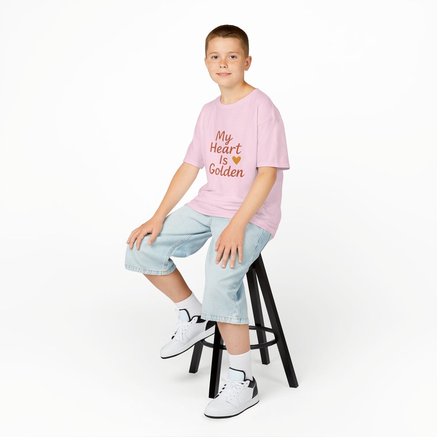 "My Heart Is Golden" – Kids Classic Cotton T-Shirt