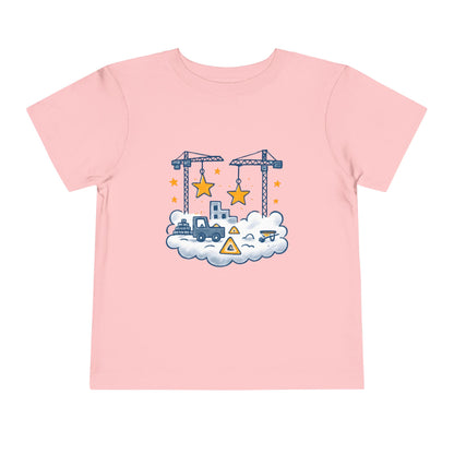 Construction Crane Stars Nursery Shirt – Toddler Soft Cotton T-Shirt